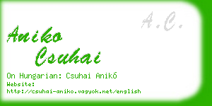 aniko csuhai business card
